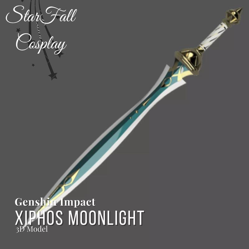 Xiphos Moonlight 3D Model Genshin Impact