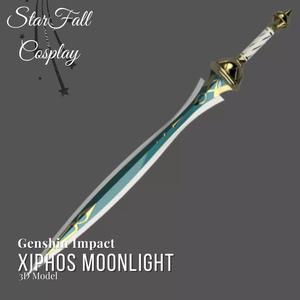 Xiphos Moonlight 3D Model Genshin Impact