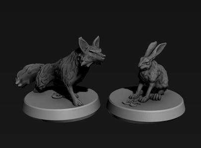 D&D Arctic Fox & Hare