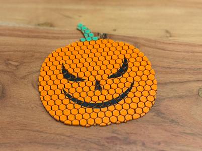 Halloween Pumpkin Fidget Fabric Coaster