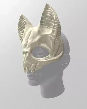 Skull vampire bat beast half mask