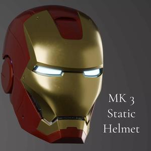 Iron Man Static Mk 3 3D Printable Iron Man Helmet