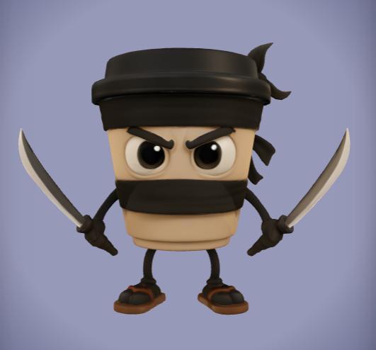 Capuchino Assasino - Meme Figurine - Printable STL + OBJ & Textures Included