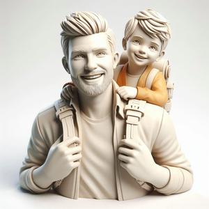 Father’s Day Father and Son 3D Print – Heartwarming Dad and Son Figurine, Gift, and Decorative Sculpture