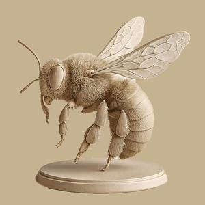 Realistic Bee Sculpture – 3D Printable Insect Model