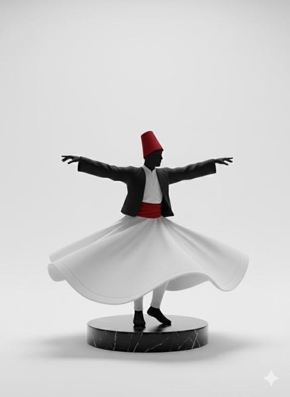 Modern Whirling Dervish Sculpture