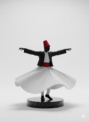 Modern Whirling Dervish Sculpture