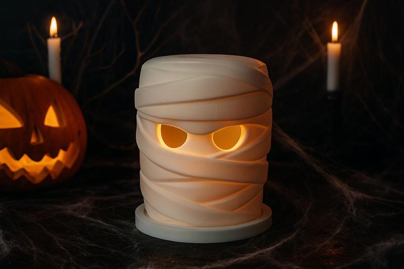 Mummy LED Candle Holder – 3D Printed Halloween Decor