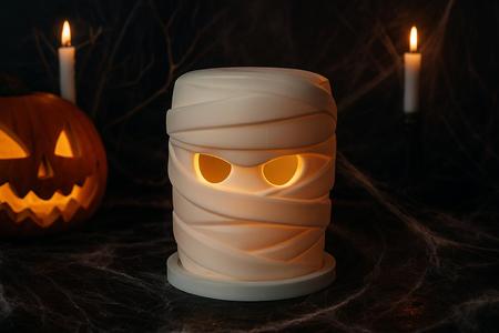 Mummy LED Candle Holder – 3D Printed Halloween Decor