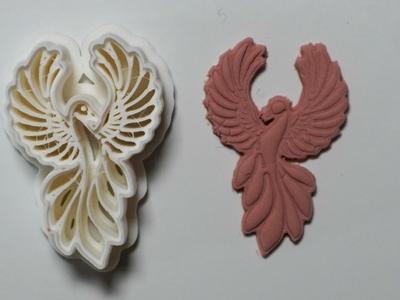 Phoenix Polymer Clay Cutter Earrings Necklace
