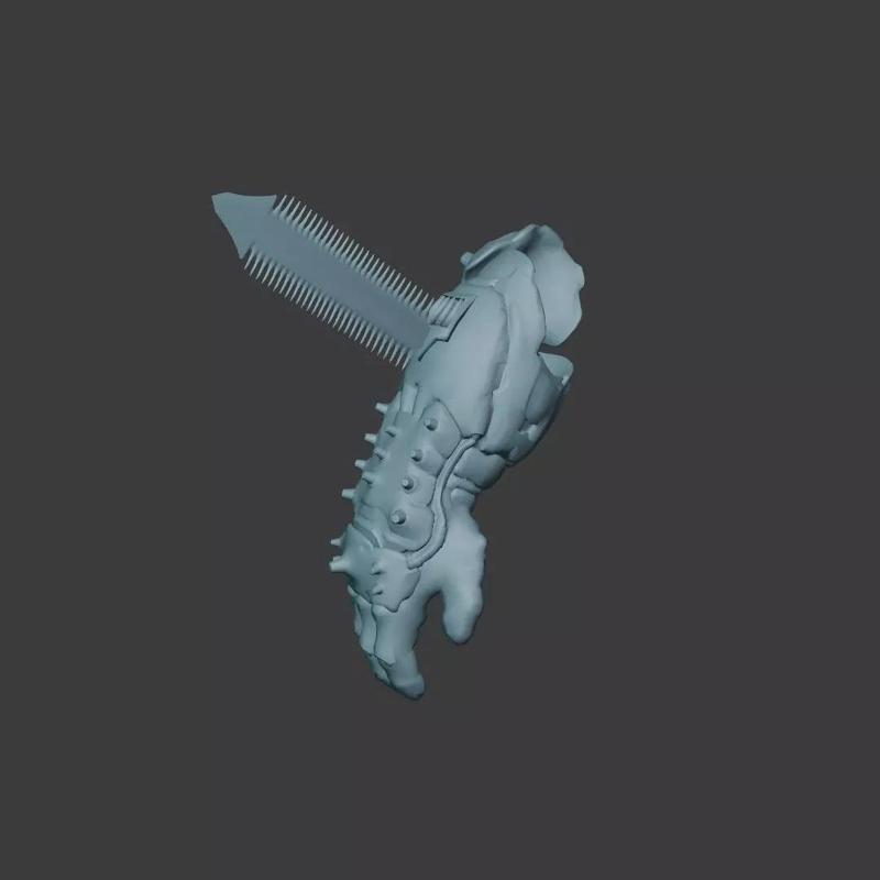 Doom Slayer Gauntlet with Blade and Missile Launchers STL
