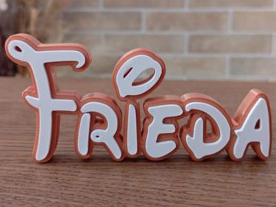 Disney Name Sign Frieda Kid Room Wall Decor Tag 