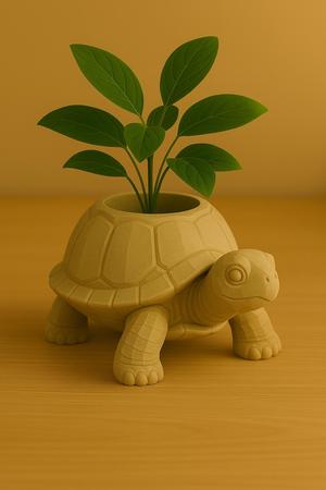3D Printable Turtle Planter – Cute Animal Flower Pot STL