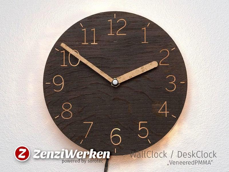 Clock Face "VeneeredPMMA" cnc