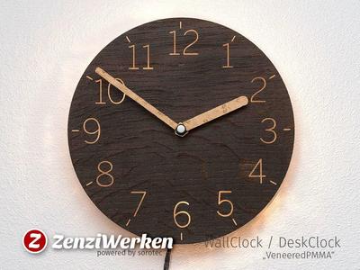 Clock Face "VeneeredPMMA" cnc