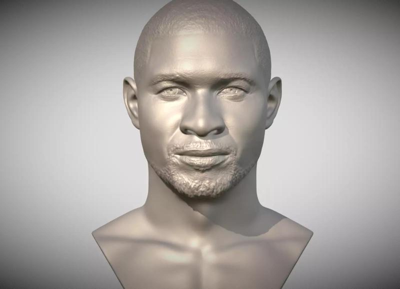 Usher bust for 3D printing