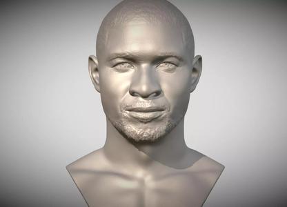 Usher bust for 3D printing