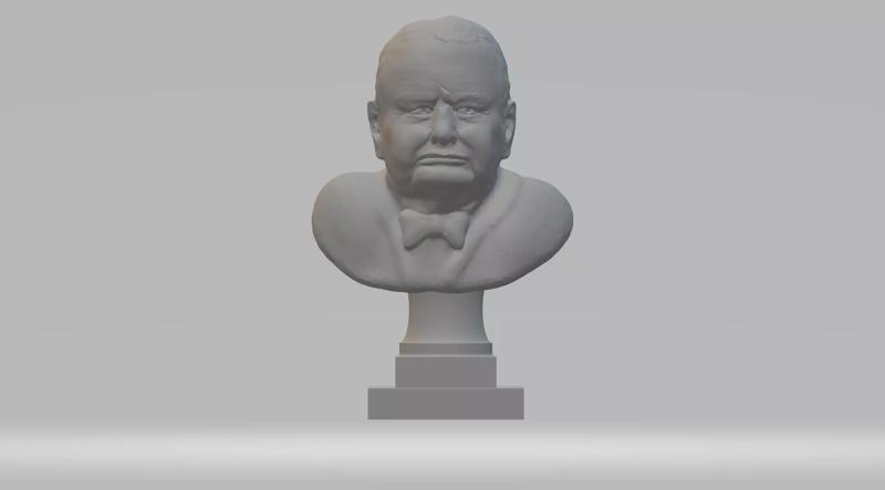 Winston Churchill Bust 3D Model