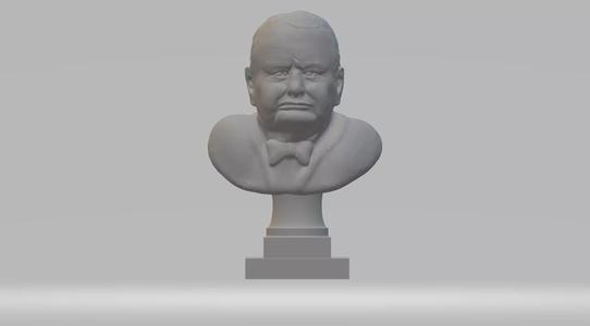 Winston Churchill Bust 3D Model