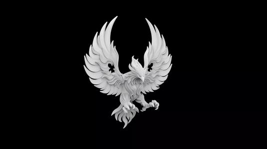 Phoenix-Style Stylized Eagle 3D Print Model