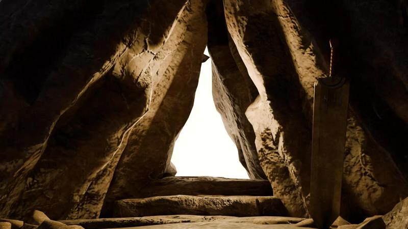 cave scene soword