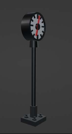 Train. Railway Signal Station Clock