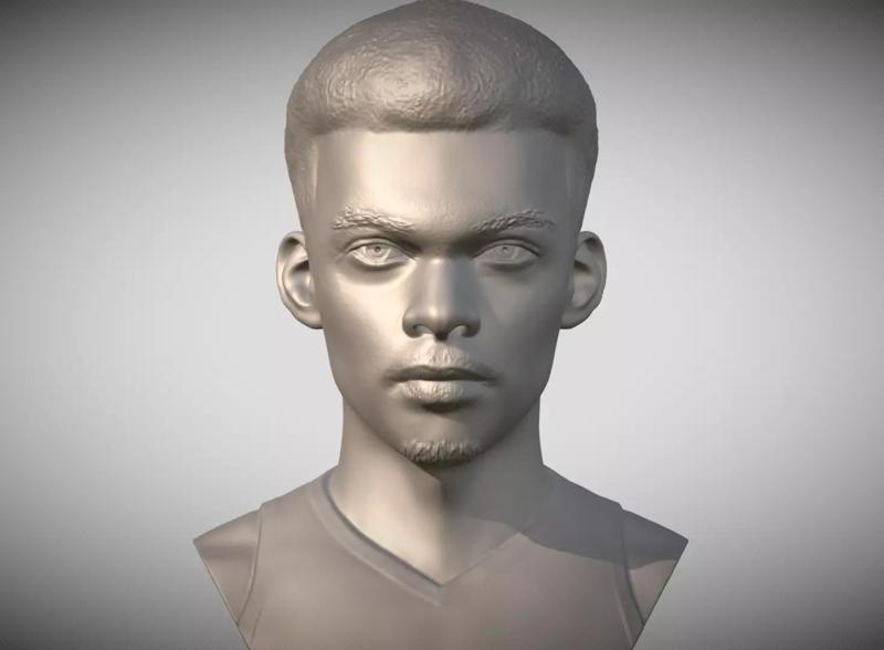 Victor Wembanyama bust for 3D printing