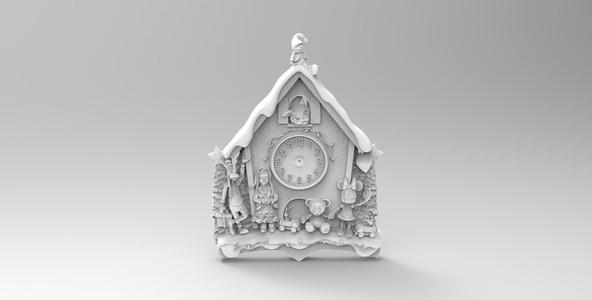 kid clock 3D  Carved