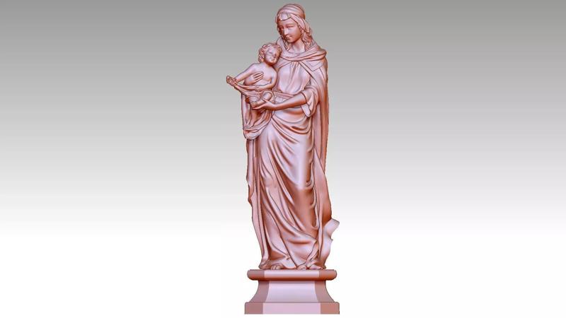Mother Mary Carrying Baby Jesus