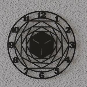 hexagon shape wall clock