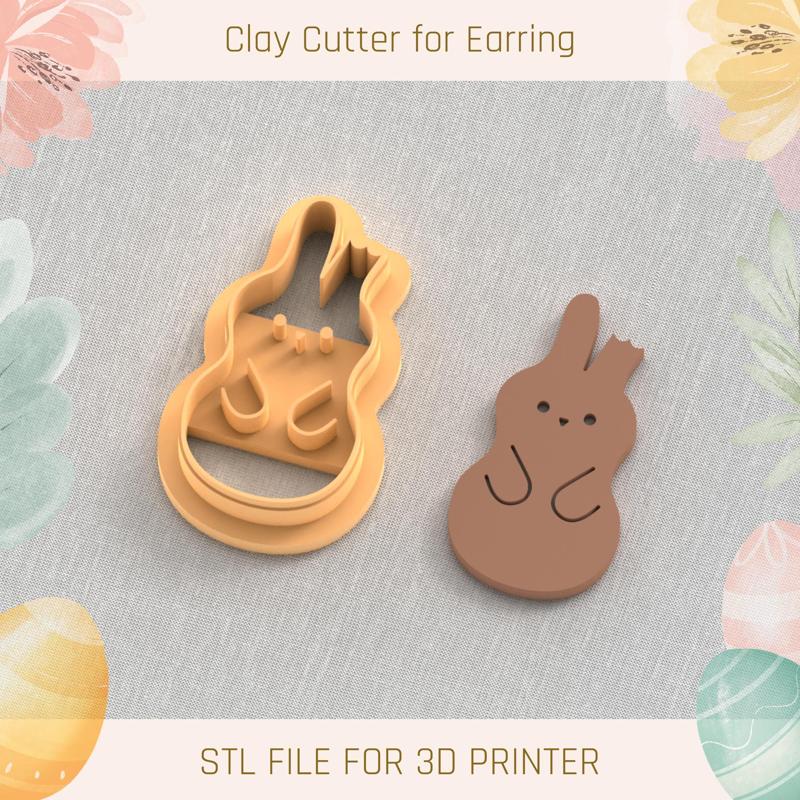 Chocolate Bunny Easter Polymer Clay Cutters