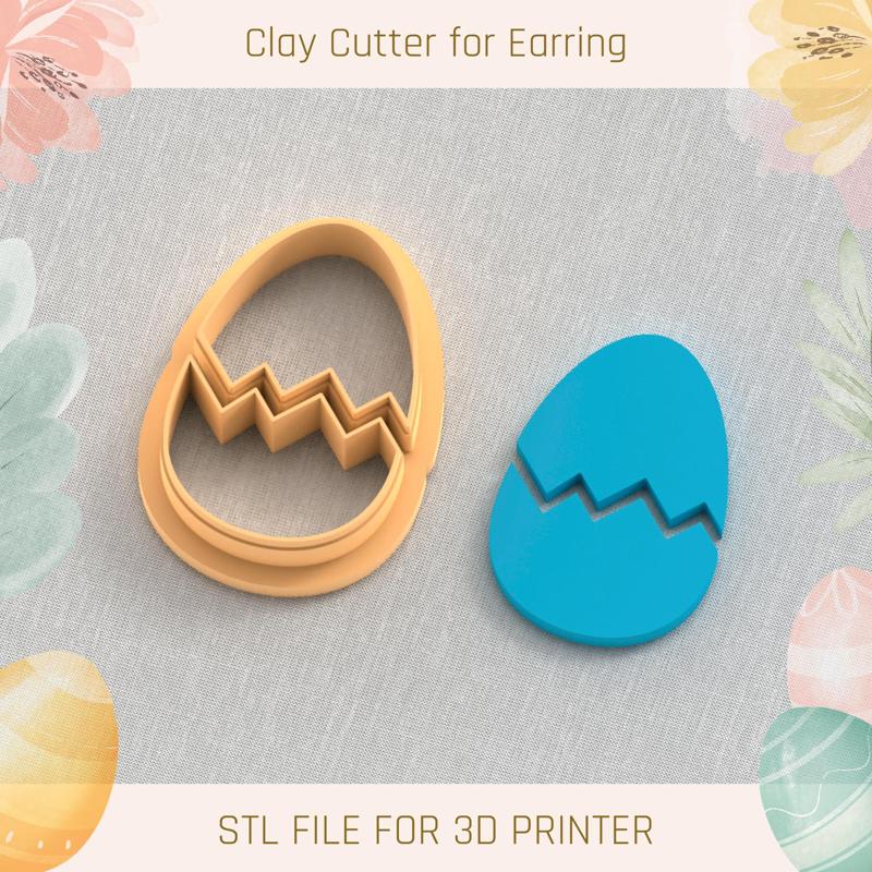 Broken Egg Easter Polymer Clay Cutters
