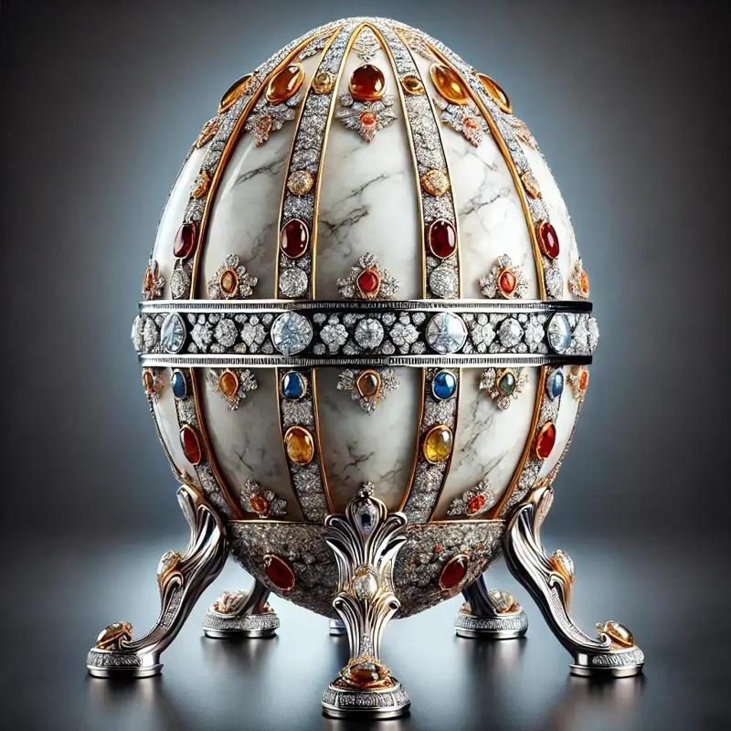 The Hen Egg Fabergé inspired - Easter Egg  – Elegant 3D Printable Decor