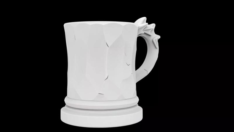 Dragon Horn Pint Holder 3D Printable Utility Mug