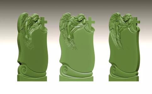 Weeping Angel with Cross STL