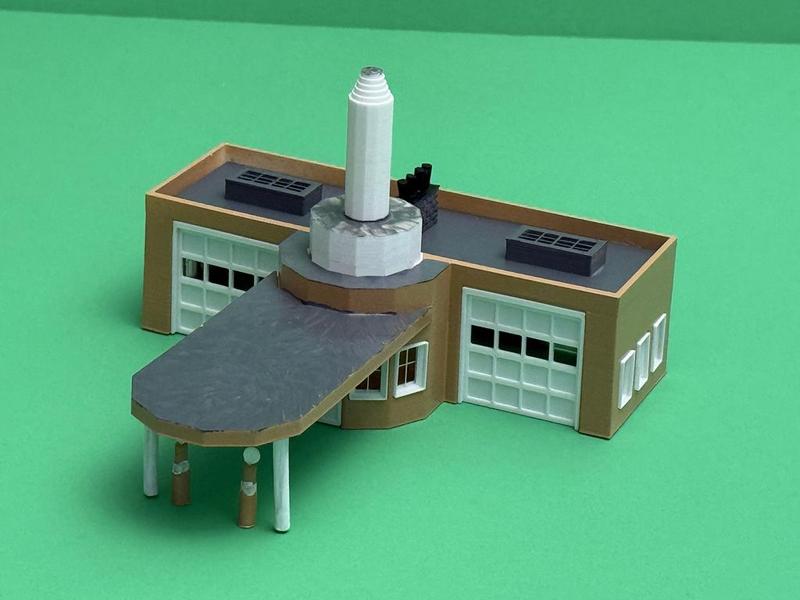 GAS STATION era 1941 1:87 HO SCALE