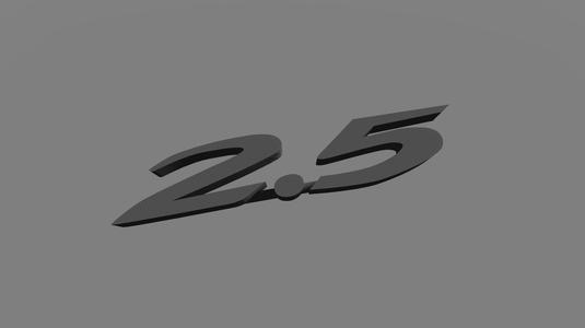 Emblem 2.5 for Mazda 3 2010 to 2013