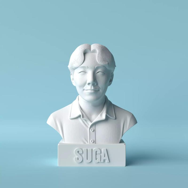 Stylized Bust of SUGA BTS