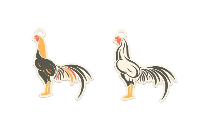 Key rings "Gallos de riña".