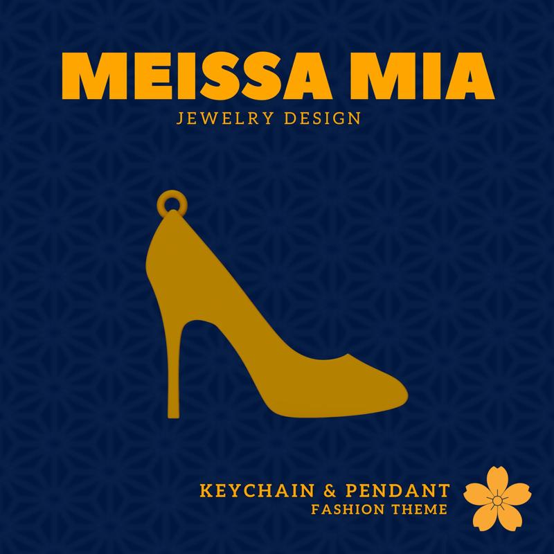 Mini Glam – 3D Print File for High Heels Keychain or Pendant - High Heels Keychain - High Heels Pendant - Girl's Fashion - Princess Fashion Accessories