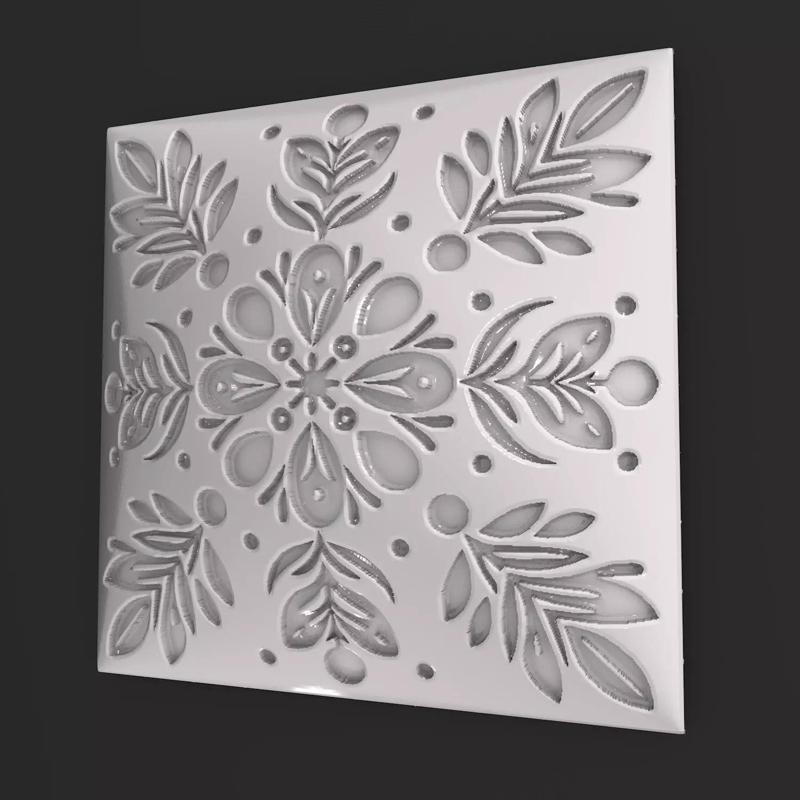Sqaure Floral NIM 46 Wall Panel