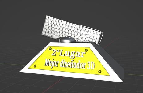 Trophy for Best 3D Content Creator 2nd Place