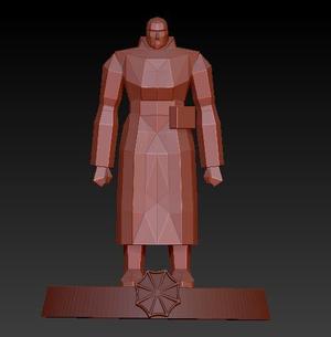 MR X RESIDENT EVIL 2 LOW POLY