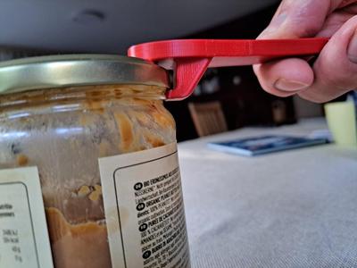 Werkzeug zum Öffnen vakuumierter Marmeladen- oder Einmachgläser mit kleinem Rand - V1.1! Tool for opening vacuum-sealed jam or preserving jars with a small rim - V1.1!.
