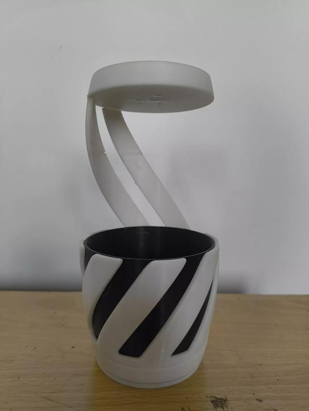 Modern 3D Printable Indoor Flower Vase with Water Drip Tray