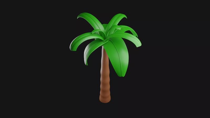 Tree 3D model palm