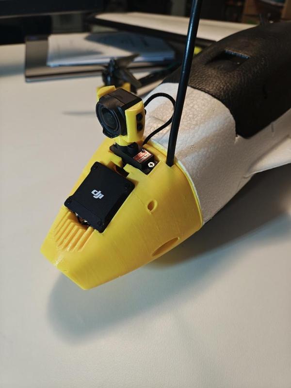 Remix AtomRC Dolphin nose for DJI O3 with pan servo option