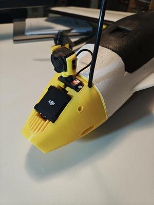 Remix AtomRC Dolphin nose for DJI O3 with pan servo option