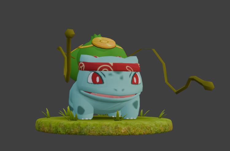 Bulbasaur - Sunshine Style | 3D Printable STL | Summer Pokémon Figure