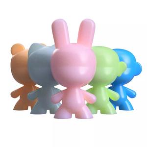 Art Toy Figures Set Monkey Bunny Bear HumanCat